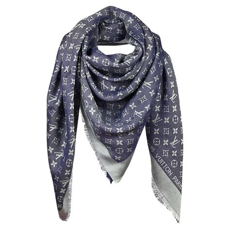 louis vuitton scarf blue|Louis Vuitton scarf price.